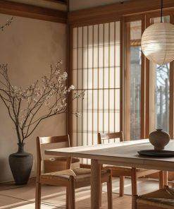 Bàn Ăn Asian Wood Dining Table 11 - Tinh Tế Cho Không Gian Sống Hiện Đại