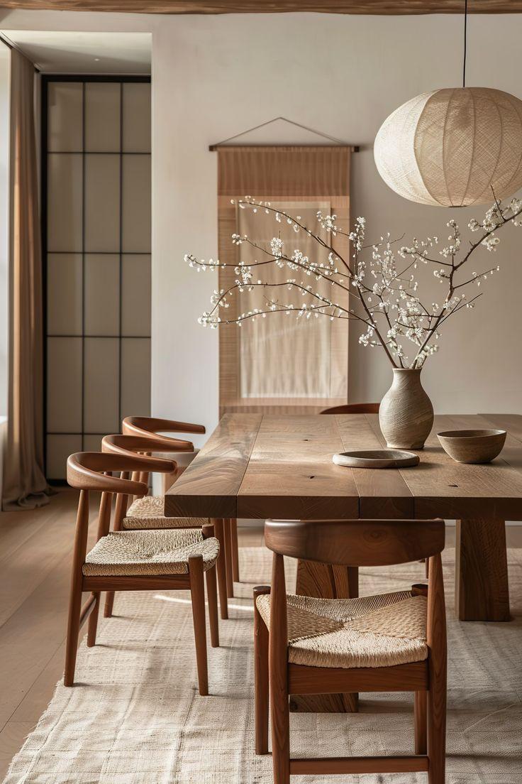 Bộ Bàn Ăn Gỗ Minimalist Wood Dining Set 49 - Tinh Tế Cho Không Gian Sống Hiện Đại