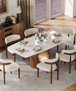Bộ Bàn Ăn Gỗ Minimalist Wood Dining Set 8 - Tinh Tế Cho Không Gian Sống Hiện Đại