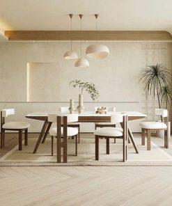 Bộ Bàn Ăn Gỗ Tinh Tế – Phong Cách Minimalist Cho Không Gian Sống Hiện Đại