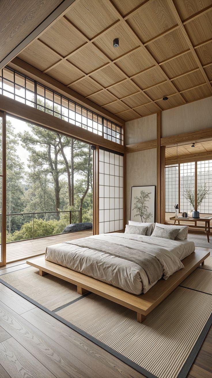 Japanese Wooden Bed Frame 1