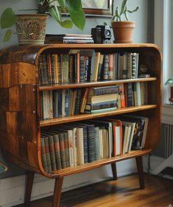 Ke Sach Go Tu Nhien Asian Wood Bookshelf 28 - Ve Dep Moc Mac Cho Khong Gian Song_0