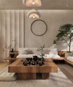Khám Phá Sự Tinh Tế Với Thiết Kế Phòng Khách Ryokan Phong Cách Tối Giản