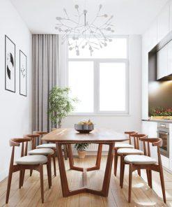 Minimalist Wood Dining Set 38 - Tinh Tế Cho Không Gian Bếp Hiện Đại