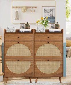 Solid Wood Shoe Cabinet 30
