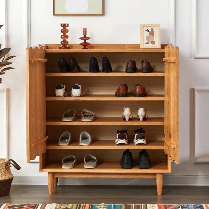 Solid Wood Shoe Cabinet 45