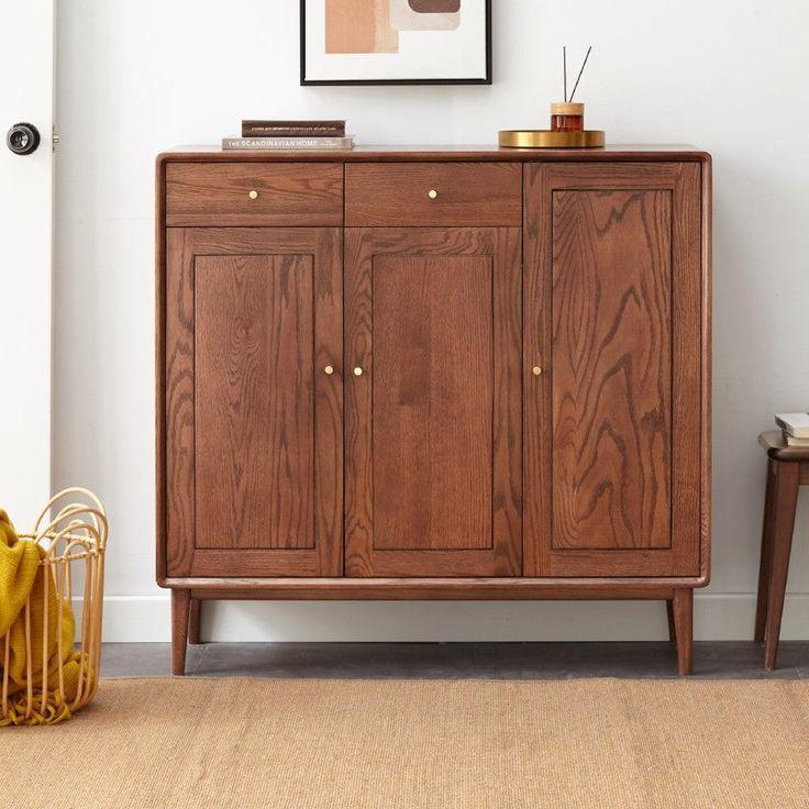 Solid Wood Shoe Cabinet 57