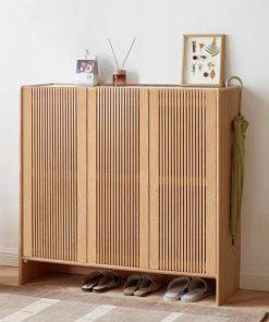 Tủ Giày Gỗ Tự Nhiên Solid Wood Shoe Cabinet 48 - Sự Tinh Tế Cho Không Gian Sống Hiện Đại