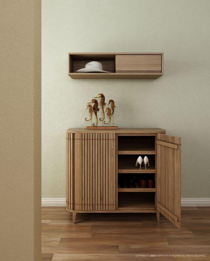 Tủ Giày Gỗ Tự Nhiên Solid Wood Shoe Cabinet 5 – Sự Tinh Tế Cho Không Gian Sống Hiện Đại