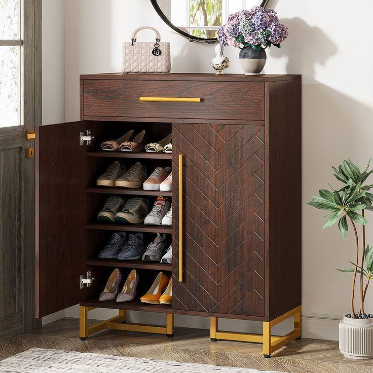 Tủ Giày Gỗ Tự Nhiên Solid Wood Shoe Cabinet 7 – Sự Tinh Tế Cho Không Gian Sống Hiện Đại